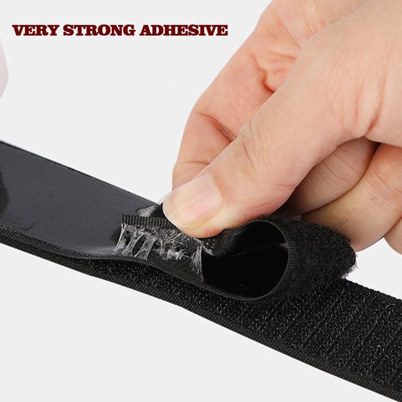 LLPT شريط لاصق هوك وحلقة لون أبيض 1 بوصة × 23 قدم لكل لفة شريط تثبيت لاصق ثقيل للاستخدام الداخلي والخارجي (HTW130) - Image 3